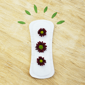 Bio-Slipeinlage aus Baumwolle mit Blumen gegen Scheidenpilz