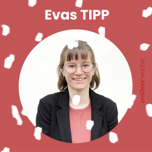 Foto von Eva (kurze Haare, Stirnfransen, 25, mit schwarzem Bläser und rostrotem T-shirt), "Evas Tipp", Schneeflocken
